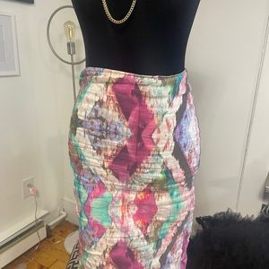 Perfect for Spring / Summer: stretchy pencil skirt watercolor print.